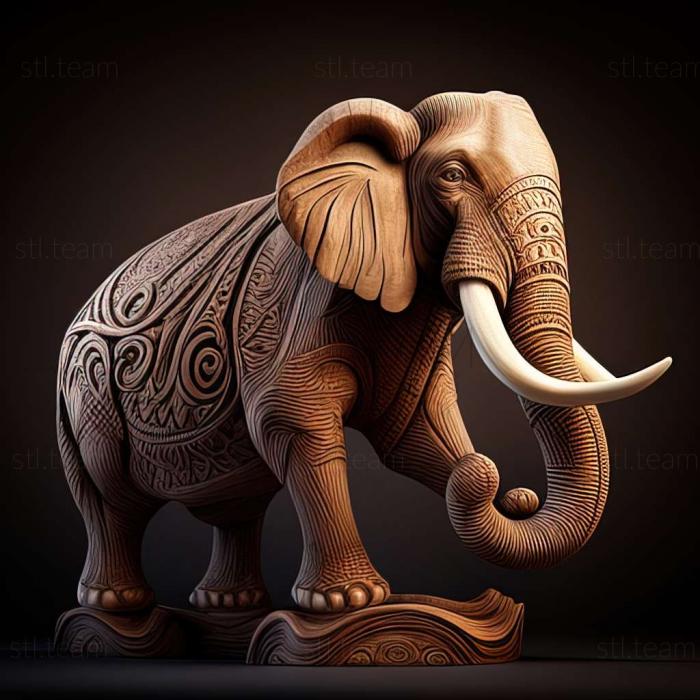 3D model Mammoth Luba famous animal (STL)